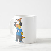 Illustratie van een parasaurolophus camera operato koffiemok (Voorkant links)