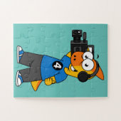 Illustratie van een parasaurolophus camera operato legpuzzel (Horizontaal)