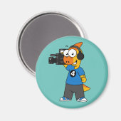 Illustratie van een parasaurolophus camera operato magneet (Voorkant / Achterkant)