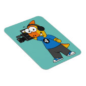 Illustratie van een parasaurolophus camera operato magneet (Rechterzijde)