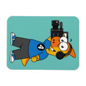 Illustratie van een parasaurolophus camera operato magneet (Horizontaal)