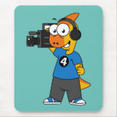 Illustratie van een parasaurolophus camera operato muismat (Voorkant)
