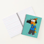 Illustratie van een parasaurolophus camera operato notitieboek (Binnen)