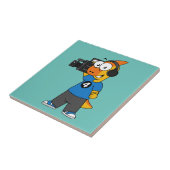 Illustratie van een parasaurolophus camera operato tegeltje (Zijkant)