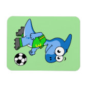 Illustratie van een parasaurolophus die voetbal sp magneet (Horizontaal)