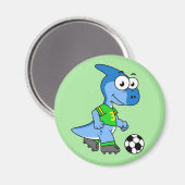 Illustratie van een parasaurolophus die voetbal sp magneet (Voorkant / Achterkant)