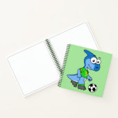 Illustratie van een parasaurolophus die voetbal sp notitieboek (Binnen)