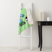 Illustratie van een parasaurolophus die voetbal sp sherpa deken (In situ)