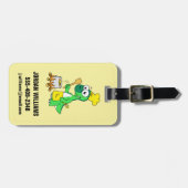 Illustratie van een parasaurolophus dinosaurus kok bagagelabel (Voorkant horizontaal)