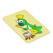 Illustratie van een parasaurolophus dinosaurus kok magneet (Rechterzijde)