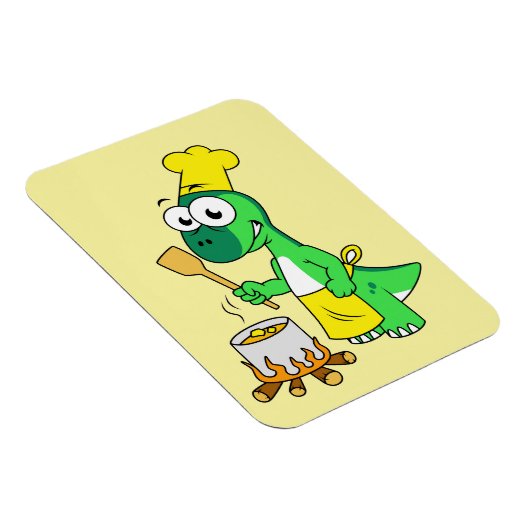 Illustratie van een parasaurolophus dinosaurus kok magneet (Rechterzijde)