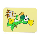 Illustratie van een parasaurolophus dinosaurus kok magneet (Horizontaal)