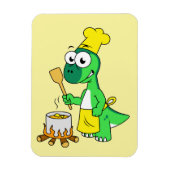 Illustratie van een parasaurolophus dinosaurus kok magneet (Verticaal)