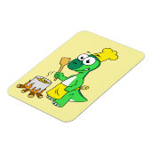 Illustratie van een parasaurolophus dinosaurus kok magneet (Linkerzijde)