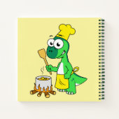 Illustratie van een parasaurolophus dinosaurus kok notitieboek (Achterkant)