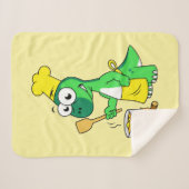 Illustratie van een parasaurolophus dinosaurus kok sherpa deken (Voorkant (horizontaal))