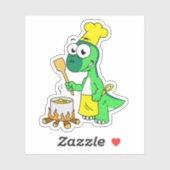 Illustratie van een parasaurolophus dinosaurus kok sticker (Vel)