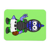 Illustratie van een parasaurolophus honkbalvanger magneet (Horizontaal)