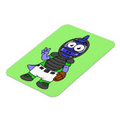 Illustratie van een parasaurolophus honkbalvanger magneet (Linkerzijde)