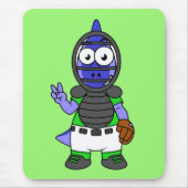 Illustratie van een parasaurolophus honkbalvanger muismat (Voorkant)