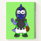 Illustratie van een parasaurolophus honkbalvanger notitieboek (Achterkant)