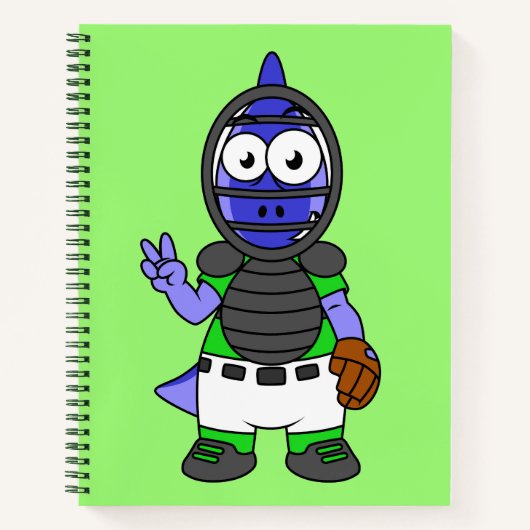 Illustratie van een parasaurolophus honkbalvanger notitieboek (Voorkant)