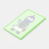 Illustratie van een parasaurolophus honkbalvanger post-it® notes (Schuin)