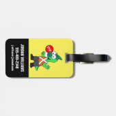 Illustratie van een parasaurolophus verkeersregela bagagelabel (Achterkant horizontaal)