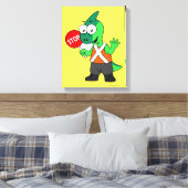 Illustratie van een parasaurolophus verkeersregela canvas afdruk (Insitu (Slaapkamer))