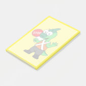 Illustratie van een parasaurolophus verkeersregela post-it® notes (Schuin)