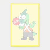 Illustratie van een parasaurolophus verkeersregela post-it® notes (Voorkant)