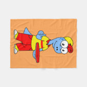 Illustratie van een persoon die brontosaurus heeft fleece deken (Voorkant (Horizontaal))