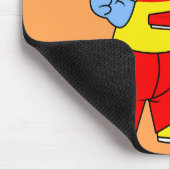 Illustratie van een persoon die brontosaurus heeft muismat (Hoek)