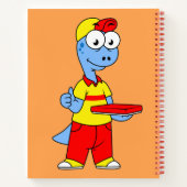 Illustratie van een persoon die brontosaurus heeft notitieboek (Achterkant)