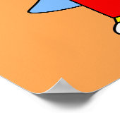 Illustratie van een persoon die brontosaurus heeft poster (Hoek)