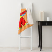 Illustratie van een persoon die brontosaurus heeft sherpa deken (In situ)