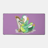 Illustratie van een plateosaurus die de harp bespe bureaumat (Voorkant)