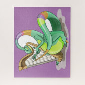 Illustratie van een plateosaurus die de harp bespe legpuzzel (Verticaal)