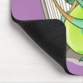 Illustratie van een plateosaurus die de harp bespe muismat (Hoek)