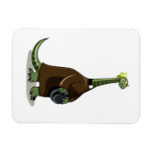 Illustratie van een plateosaurus die verkleed is a magneet (Horizontaal)