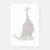 Illustratie van een plateosaurus die verkleed is a post-it® notes (Voorkant)