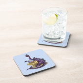 Illustratie van een Plateosaurus waarzegger. Bier Onderzetter (Rechterzijde)