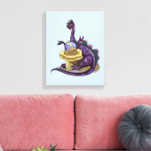 Illustratie van een Plateosaurus waarzegger. Canvas Afdruk (Insitu (Woonkamer))