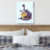 Illustratie van een Plateosaurus waarzegger. Canvas Afdruk (Insitu (Slaapkamer))