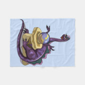 Illustratie van een Plateosaurus waarzegger. Fleece Deken (Voorkant (Horizontaal))