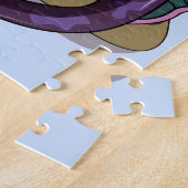 Illustratie van een Plateosaurus waarzegger. Legpuzzel (Zijkant)