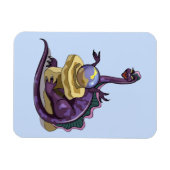 Illustratie van een Plateosaurus waarzegger. Magneet (Horizontaal)