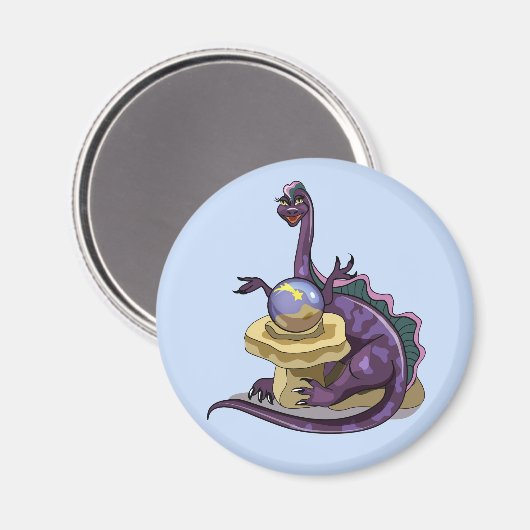 Illustratie van een Plateosaurus waarzegger. Magneet (Voorkant / Achterkant)