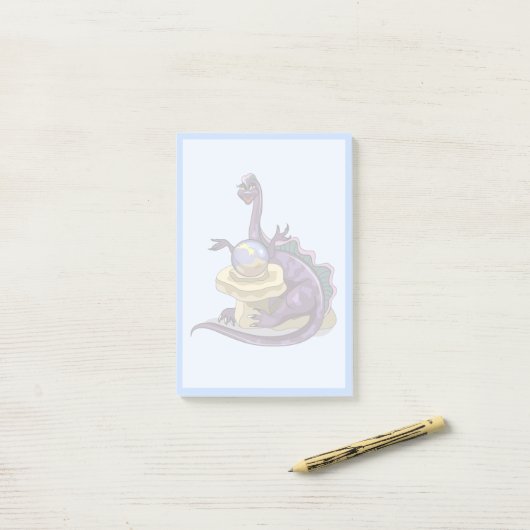 Illustratie van een Plateosaurus waarzegger. Post-it® Notes (Op bureau)