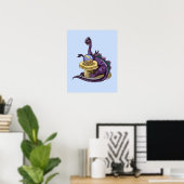 Illustratie van een Plateosaurus waarzegger. Poster (Thuiskantoor)